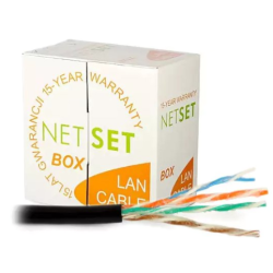NETSET KABEL UTP 5e DRUT ZEWNĘTRZNY OP.305 ŻEL